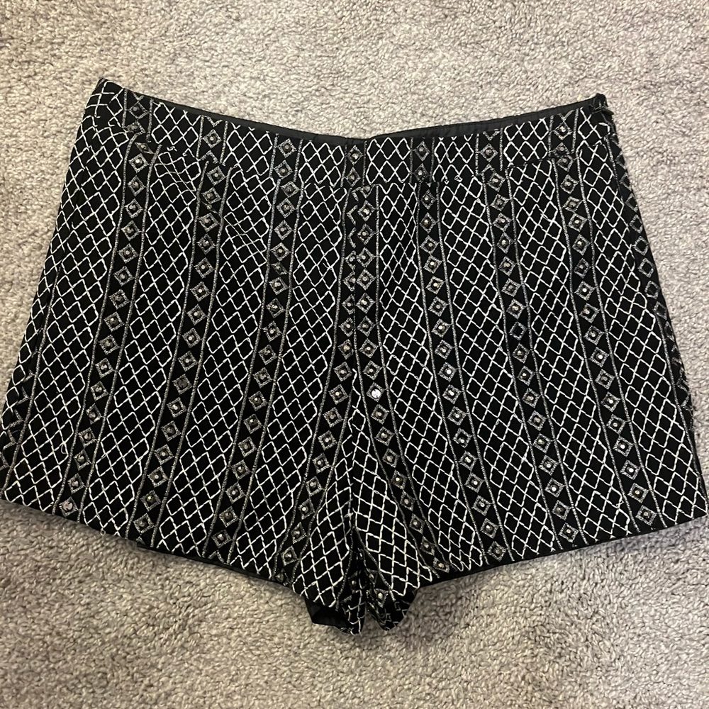 Forever 21 Fancy Black and Silver Shorts